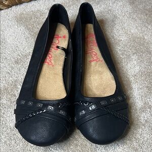 Jellypop Black Studded Flats